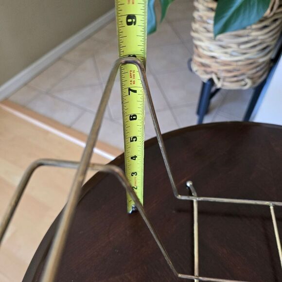 Vintage MID CENTURY MODERN BRASS Wire Megazine Rack - Picture 8 of 10